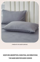 Juego De Cama Sólido 3/4 Piezas Con Sábana Ajustable Y Fundas De Almohada En Microfibra Blanca Y Gris Tamaño Queen King Full Twin - details 8