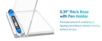Tablero De Pizarra Blanco De Acrílico 9.8x7'' Con Soporte Para Escritorio Superficie Secable Con Portarayesas Para Lápices Ideal Para Oficina Y Estudio En Casa - details 1