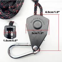 2pcs Cuerda De Tenda 3m 4mm Cierre Rápido Para Camping Resistentes a Vientos Gancho De Herradura Pulley Ratchet Anclaje De Tenda - details 4
