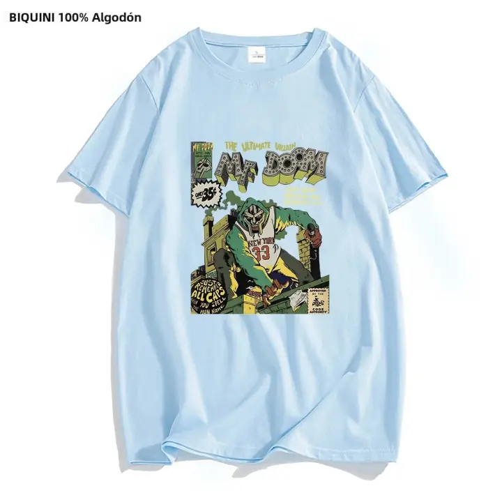 Camiseta De Manga Corta Para Hombre MF DOOM the Masked Man Fantasy Estilo Casual Manga Corto Material Poliéster Adecuada Para Todas Las Estaciones - 1
