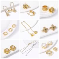 Bolas Redondas Y Planas De Latón Galvanizado En Oro 18K Para Suministros De Joyería DIY Accesorios Para Pulseras Y Collares - details 14