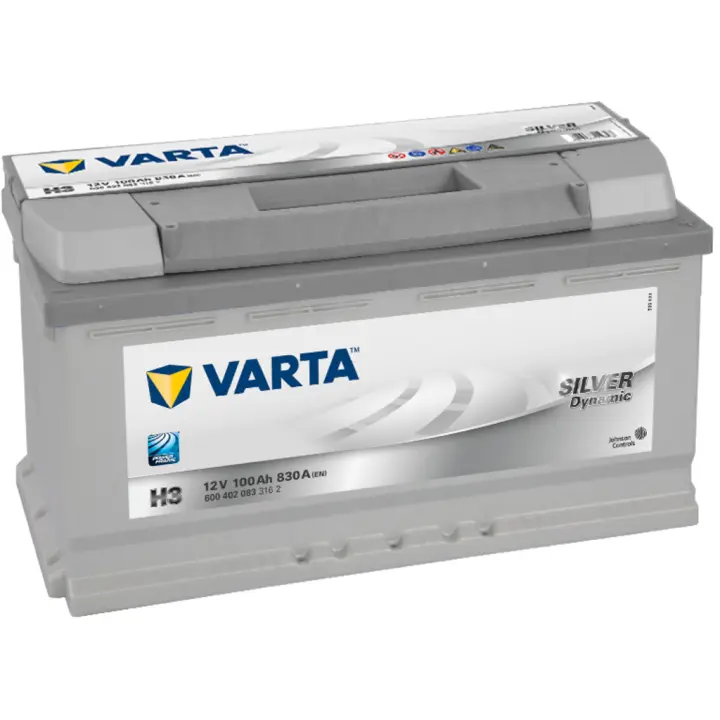 Batería Varta H3 Silver Dynamic. 12V - 100Ah/830A (EN). Máximo rendimiento y fiabilidad para vehículos con elevadas demandas eléctricas. - 1