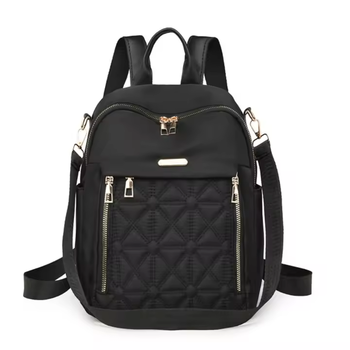Mochila De Nylon Moda Multifuncional Gran Capacidad Para Estudiantes Mochila De Hombro Para Mujer Material Principal Denim Lining De Poliéster - 1