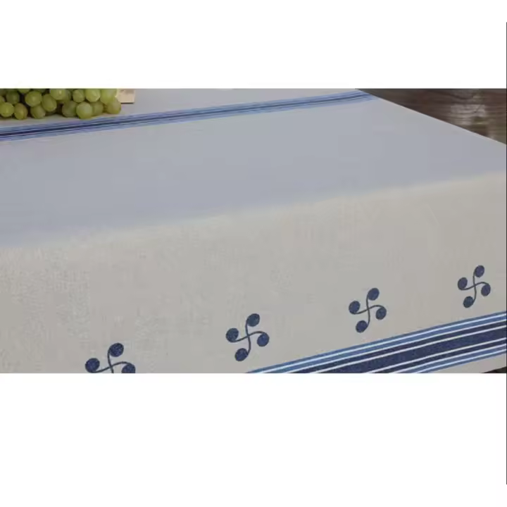 Mantel Resinado Hulehule Tex Ameztoy Azul Anti-manchas Estampado Lauburu - 1
