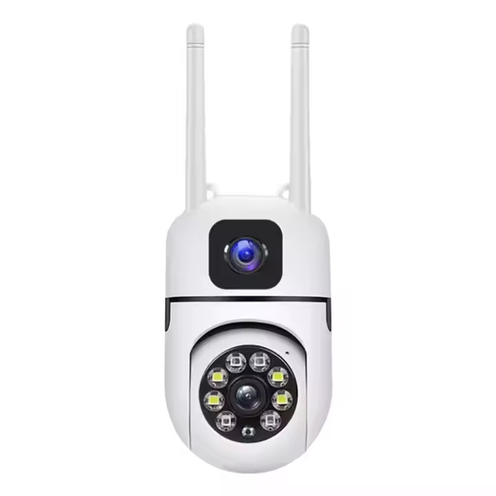 1080P Cámara Vigilancia WiFi Exterior 360 °, Cámara Vigilancia de Seguridad, AI Detección de Humana, Seguimiento Automático, Sirena, Visión Nocturna , Audio Bidireccional, - 1