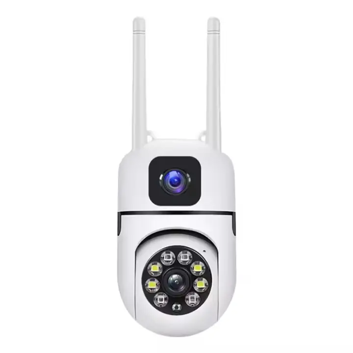 1080P Cámara Vigilancia WiFi Exterior 360 °, Cámara Vigilancia de Seguridad, AI Detección de Humana, Seguimiento Automático, Sirena, Visión Nocturna , Audio Bidireccional, - 1