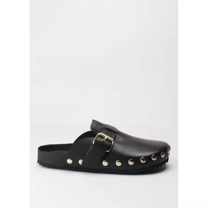 zueco piel negro CARMELA - 1