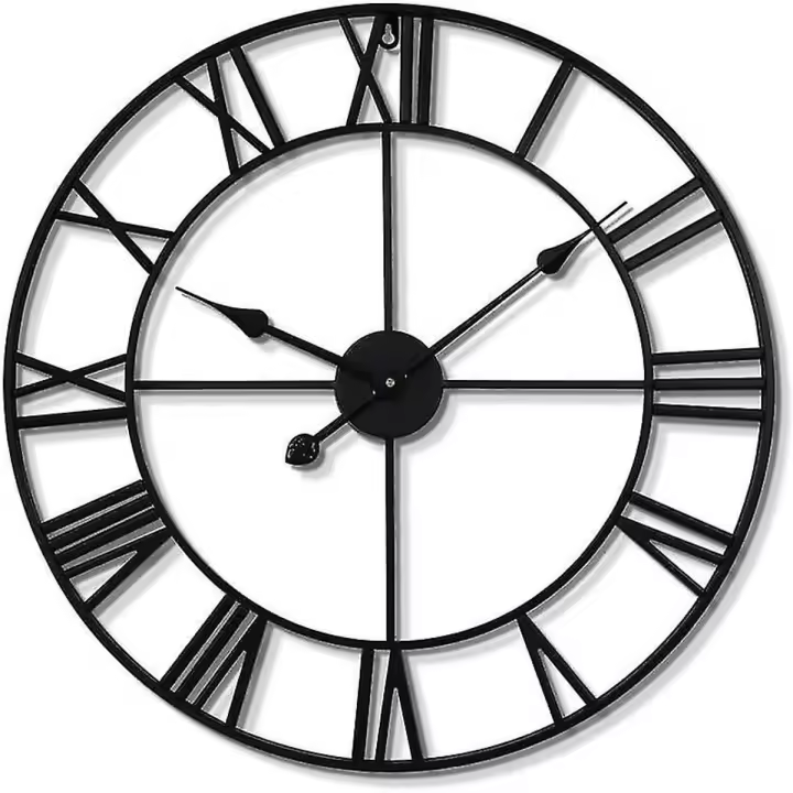 Reloj de pared silencioso de alta calidad estilo vintage para decoración de interiores - 1