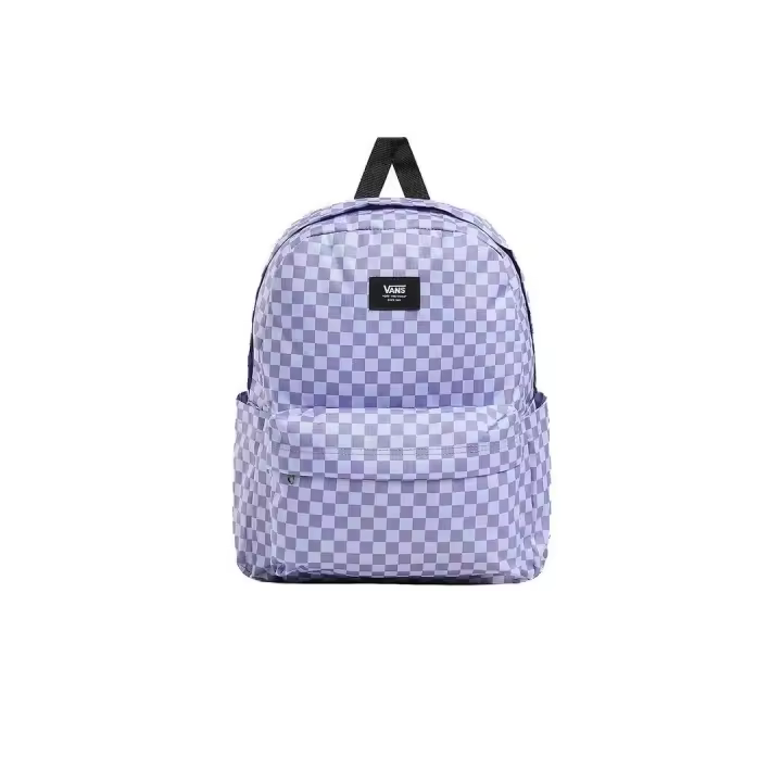 Mochila Unisex Vans Old Skool Cuadros Lila - 1