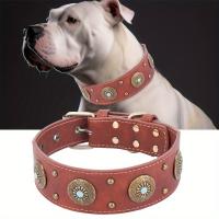 Correa De Cuero Genuino Para Perros CP640 Resistente Y Duradera Con Hebilla Ajustable Artesanía De Lujo Para Mascotas Adultas - details 4