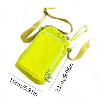 Bolso De Hombro Minimalista De Nylon Para Mujer Bolsa Cruzada Con Cremallera Y Cordón Estilo Fashion Cute Bolsas Para Teléfono - details 4
