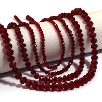 1 Hilo De Cuentas De Cristal Facetado Pomegranate Rojo Para Joyería DIY Collar Pulsera Cuentas De Vidrio Marrón Rojo Suelto - details 4