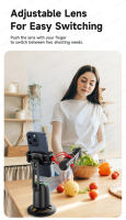 Gimbal Estabilizador P05 Soporte De Teléfono Móvil Para Escritorio Con Control Por Gestos Y Luz Adicional Opcional Rota 360 Grados Compatible Con AI Y Control Remoto Negro - details 9
