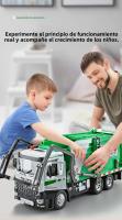 Camión De Basura Eléctrico a Escala 1:18 Con Luz Y Sonido Vehículo Educativo Para Niños Puertas Abiertas Modelo De Coche Miniatura - details 6