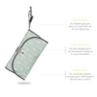 Alfombrilla De Cambio Para Bebé Portátil 3 En 1 Multifuncional Impermeable Con Bolsa De Almacenamiento Para Recién Nacidos - details 11