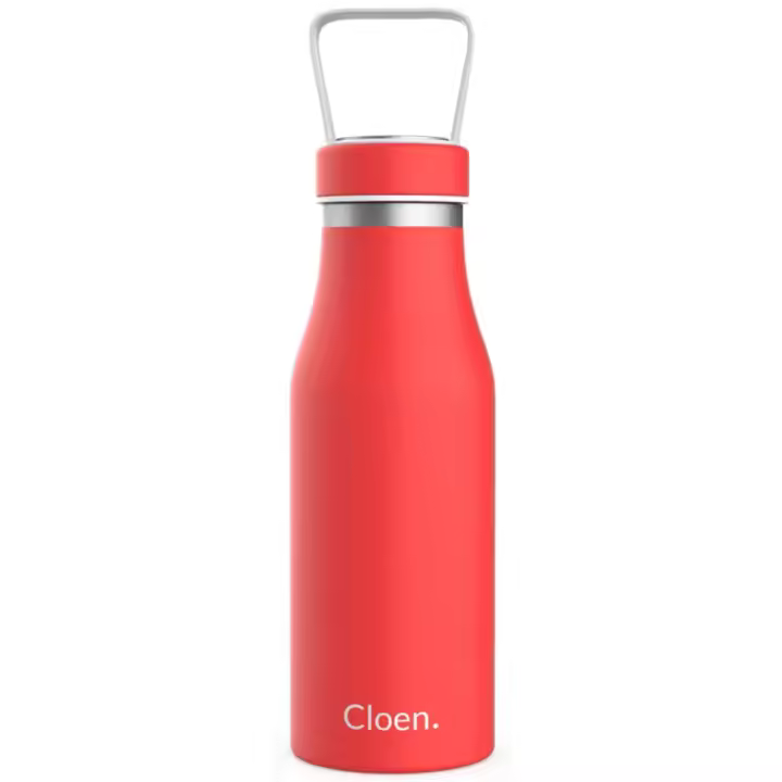Botella Triple Capa 500ml blanca Cloen. Acero Inoxidable. 24 horas de frio y 12 horas de calor. - 1