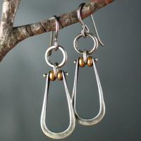 Pendientes Colgantes Bohemios De Turquesa Y Plata Para Mujer Joyería De Boda Y Fiesta Estilo Vintage Geométrico - details 0