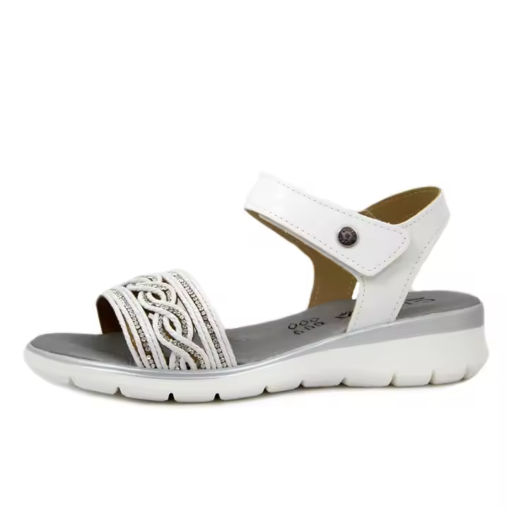 Sandalias Planas de Mujer y plateadas con Tira, CINZIA SOFT - 1
