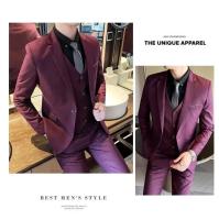Traje De Novio Para Hombre S-9XL Moda Negocios Profesional Traje Formal Coreano Conjunto De Chaqueta Chaleco Y Pantalones Para Banquete - details 10