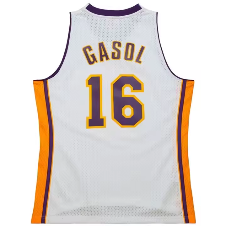 Camisetas De Tirantes Mitchell And Ness La Lakers-Pau Gasol para hombre en color blanco - 1