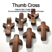 1pc Cruz Creativa De Madera De Olivo Hecha a Mano Arte Obra De Artesanía Regalo Cruz Mi Corazón Aliento Pieza De Nácar Americano - details 0