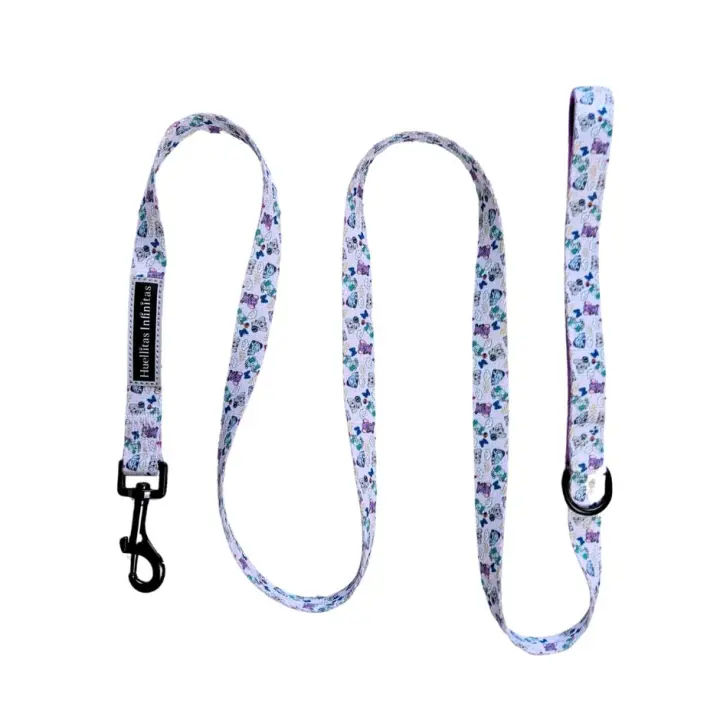 Huellitas Infinitas - Colección Funny Elephants - Correa de Perro Resistente y Segura - 152cm Largo X 2cm Ancho - 1