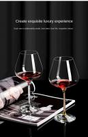 Juego De 2 Piezas De Cristal Lujo Para Vino Tinto Y Champán Copa Alta Para Fiestas Copa Redonda Ecológica Y De Alta Calidad - details 4