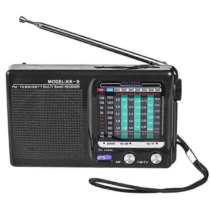 Radio portátil de AM/FM/SW funcionado para la radio interior, Al Aire Libre y del uso de la Emergencia con el locuto y el auricular - 1