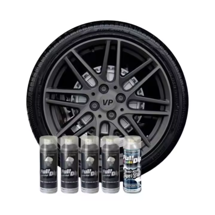 AutoFullCar - PACK 4 SPRAYS - FULL DIP ANTRACITA METALIZADO BRILLO - 400ml Unidad - 1