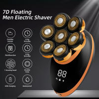 Nueva Peluca Eléctrica Para Hombres 7D Independientemente 7 Cuchillas Cabeza Flotante Recargable Impermeable Con Multifuncional Trimmer Para Hombres - details 0