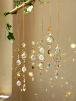 Colgante Boho Catcher De Cristal Hecho a Mano Con Cadena Dorada Para Decoración De Ventana Pared O Jardín Campanas De Viento - details 7