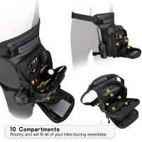 Bolsa De Pierna Para Motocicleta Impermeable Para Hombres Y Mujeres Bolsa De Cintura Casual Para Ciclismo Viajes Escalada Al Aire Libre Con Material EVA Y Poliéster - details 1