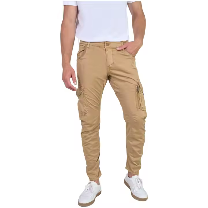 Pantalón Cargo LE TEMPS DES CERISES Alban con Cremallera en el Bolsillo Color Camel - 1