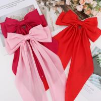 3Pcs Clip Para El Cabello Elegante De Lazo Grande En Satén Para Mujer Accesorios De Cabello Simples Y Solos Barretas De Moda - details 5