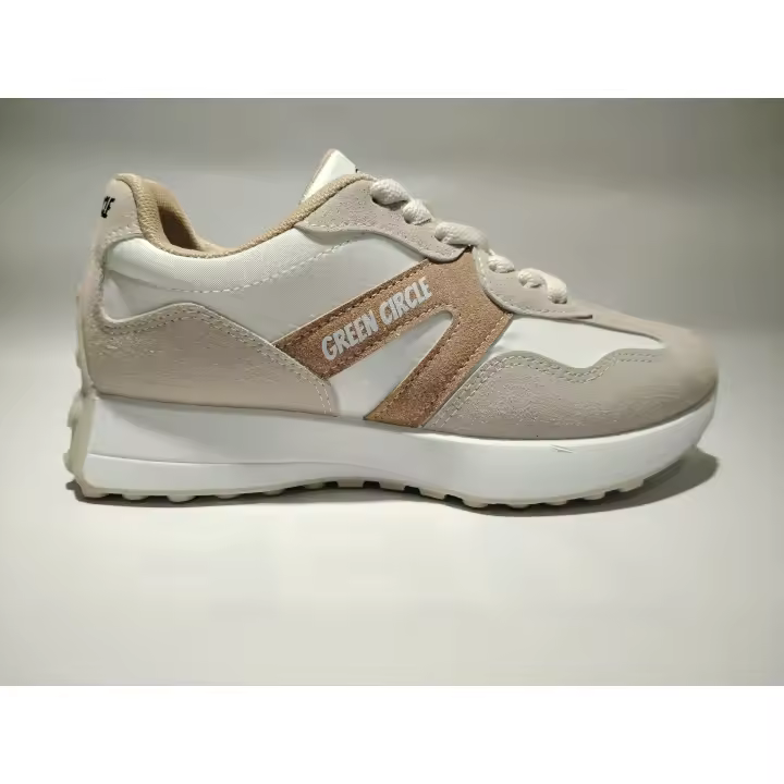 Zapatillas Mujer Green+Circle Venus. Beige  y Arena. Suela taqueada. Plantilla confort. - 1