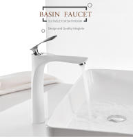 Grifo De Baño Blanco Mezclador De Cromo Para Inodoro Y Fregadero Con Acabado En Oro Y Plata Cerámica Monomandoz Agua Caliente Y Fría - details 0