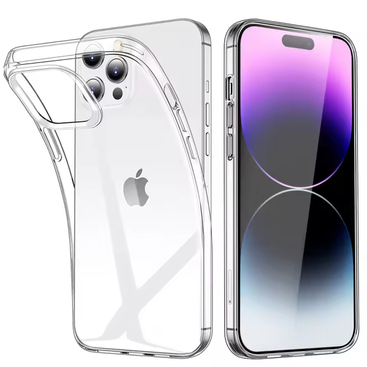 Funda Transparente Para iPhone 15 11 12 13 14 pro Max TPU Suave Silicona Cubierta Trasera Clara Compatible Con X XS Max XR 8 7 plus - 1