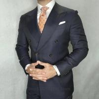 Traje De Boda Para Hombre 2 Piezas Con Chaqueta Y Pantalones Traje De Tuxedo Formal Ajustado Doble Botón Lapel Punta Alta - details 1