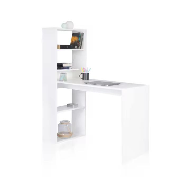 Duehome - Mesa de estudio con estantería Qanik - 1