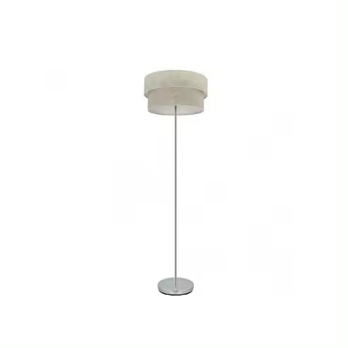 FABRILAMP Lámpara de Pie Doble Sonrisa Cromo/Cemento Gris 162x40x40 Cm - 1