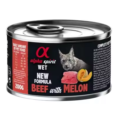 Alpha Spirit Comida húmeda para gatos de Ternera con Melón - 1