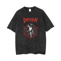 Camiseta Vintage Para Hombre Camiseta De Algodón Holgada Con Mangas Cortas Estampado Acido Estilo Casual Unisex - details 3