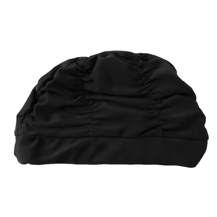 1Pc Gorra De Natación Elástica De Nylon Color Sólido Con Pliegues Protección De Pelo Largo Accesorios Deportivos Para Piscina - 1