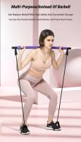 Barra De Yoga Pilates Portátil Con Bandas De Resistencia Ejercicio De Tensión De Cuerpo Para Musculación Y Estiramiento Fitness - details 5