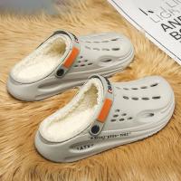 Zapatillas De Invierno Para Hombre Suaves Y Cálidas De Peluche Interior Para Dormitorio Calzado De Algodón EVA Clogs Confortables Tallas 38-45 - details 7