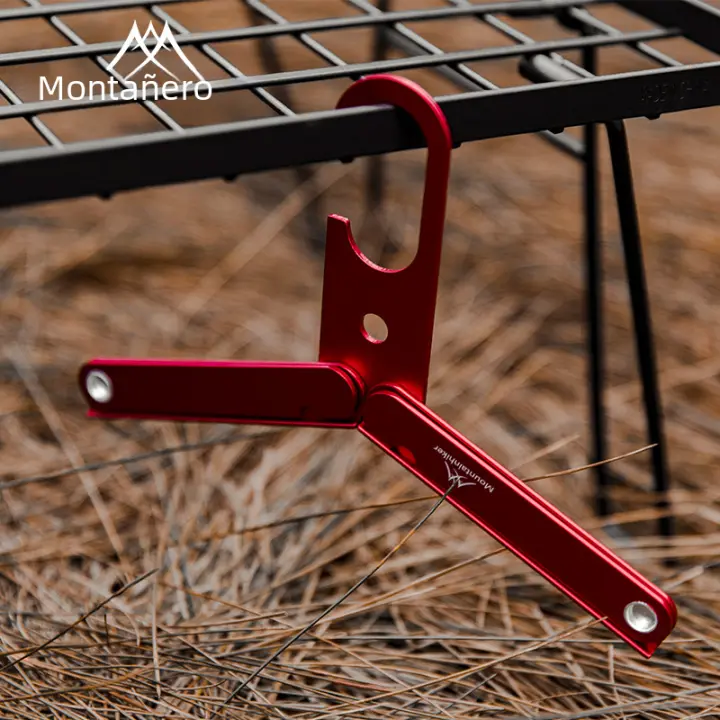 Hanger De Ropa Plegable Mountainhiker Para Camping Y Viajes Aluminio Portátil Estandarte De Secado De Ropa Accesorio De Tienda De Acampar - 1