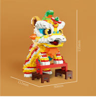 Bloques De Construcción Micro Para Niños Dragón Y León Danzantes De Festivales Tradicionales Chinos Juguete Educativo De Modelado - details 6