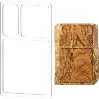 Molde De Router De Acrílico Transparente Para Carpintería Con 3 Bolsillos Trayectoria Rectangular Herramienta De Inlay Para DIY - details 0
