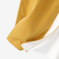 Vestido Mini De Color Bloque ZANZEA Para Mujer Estilo Casual Asimétrico Sólido Moda Verano Manga Corta Vintage Con Costuras Ropa De Sol - details 11