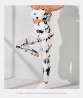 Leggings De Yoga Para Mujer Cintura Alta Sin Costuras Tie Dye Scrunch Butt Levantador Talla Elástica Pantalones De Yoga De Nylon Y Spandex - details 15